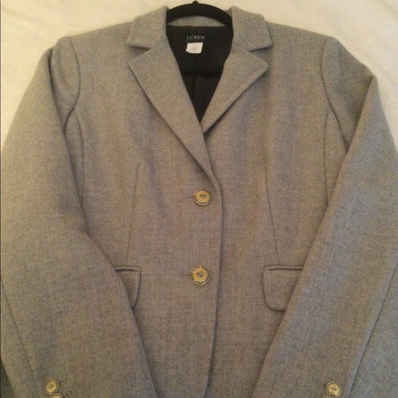 NWOT J. Crew wool grey two button blazer. Size 14. - Picture 3 of 6